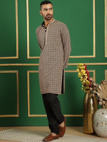 Image of Jompers Men's Cotton Embroidered Regular Kurta Sets