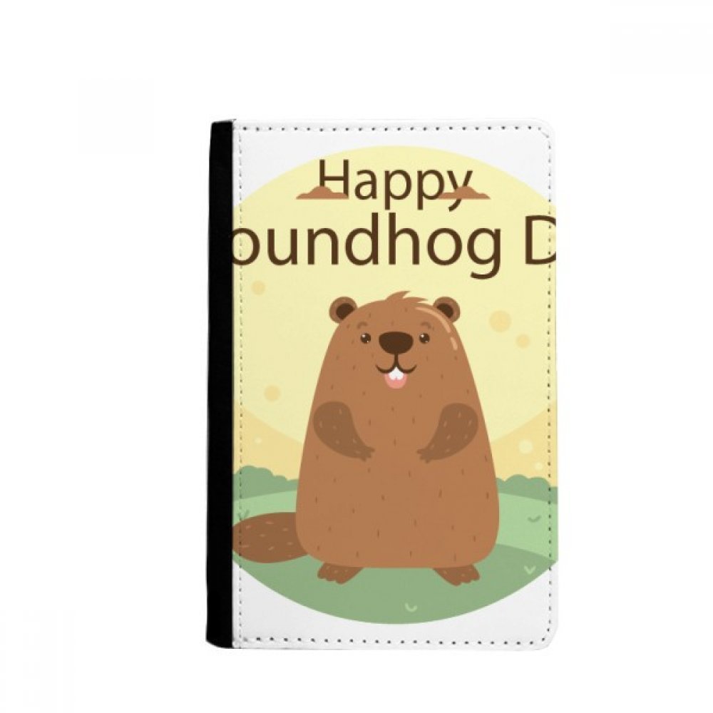 DIYthinker US and Canada Groundhog Day February Passport Holder Notecase Burse Wallet Cover Card Purse