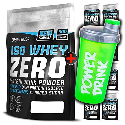 Biotech USA Iso Whey Zero, 500 g påse i 22 olika småsaker tillgängliga 100 % Vax 500 g Pulver Isolat + GRATIS BONUS proteblandare gul (Berry-Brownie)
