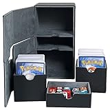 【Premium Kartenbox 】Die äußere Schicht besteht aus PU-Leder, das eine rutschfeste Textur hat, kratzfest und verschleißfest ist und fest vor äußeren Einflüssen geschützt werden kann. Die Innenseite ist weiches Flanellmaterial, die Karte ist nicht leicht zu zerkratzen.