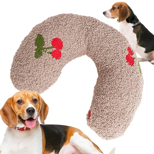 猫の枕 - u字型の猫枕|猫を落ち着かせる猫|ペットネック枕|ハーフドーナツの抱きしめ|小さな犬と屋内の猫のためのペット用品、ペットの屋内首のサポートを提供する