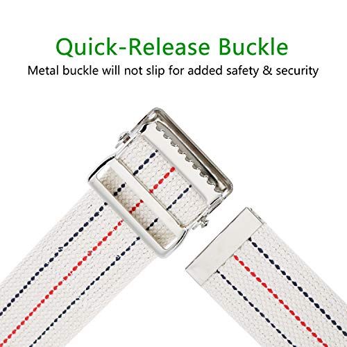 Ypc Gait Belt,Transfer And Standing Assist Aid With Metal Buckle For Seniors,Elderly,Caregiver,Therapist,Occupational And Physical Therapy-60 Lx2 W(Neutral With Stripes) #TOP6