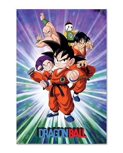 Pyramid International Poster Dragon Ball Son Goku & Fighters Group Affiche Nostalgique Anime env. 61 x 91,5 cm