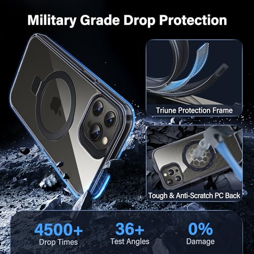 Coque iPhone 13 Pro Max antichoc qui ne jaunit pas avec support aimanté