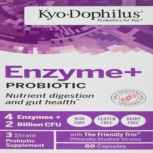 Kyolic Kyo-Dophilus Enzymes+ Probiotic, Nutrient Digestion and Gut Health*, 60 Capsules Kyolic Kyo-Dophilus Enzymes+ Probiotic, Nutrient Digestion and Gut Health*, 60 Capsules