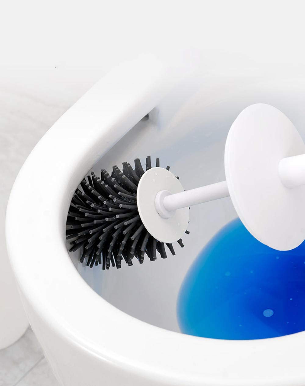 Reinigungsbürstenset Toilette ohne Totwinkel Silikonbürste Schallwand Langgriff Toilettenbürste