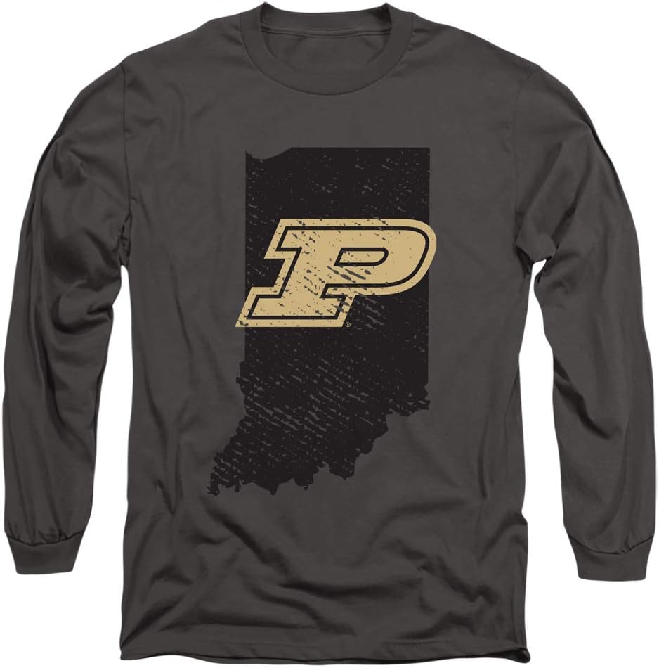 Purdue University Official Basketball Hoops Unisex Adult Long-Sleeve T Shirt