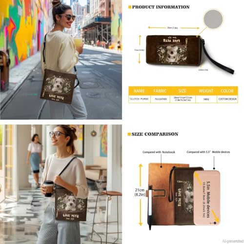 Image of Bucket Crossbody Bag Set for Women Lady, Leather Purse and Wallet Set Large Bucket Bag with Wallet