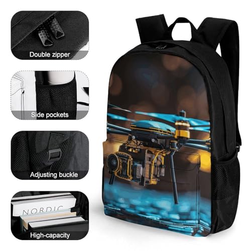 Drone Travel Backpack Lightweight Large Capacity Laptop Backpack Casual Daypack for Men Women3