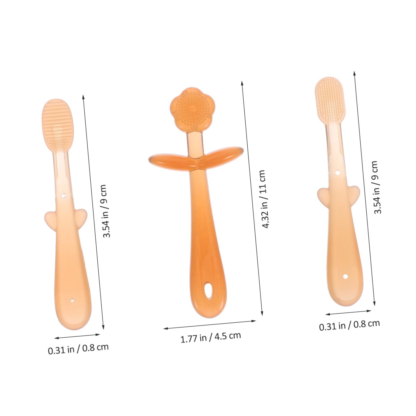 minkissy 5 Set spazzolino da denti per bambini gomma da orale Spazzolino per denti del Spazzolino per pulitore orale per bambini pulisci-lingua