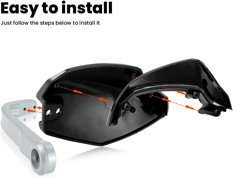 Handguard Wind for Ducati Multistrada V4S Desert X/Rally (Black-Smoke Gray)