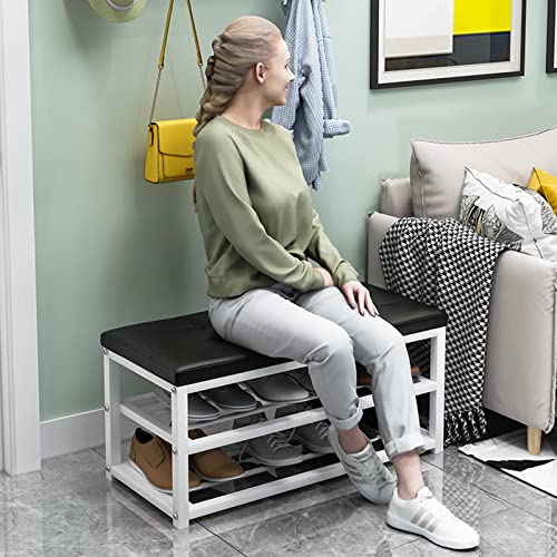 Tabouret à langer moderne et meuble à chaussures 3 niveaux chic - 4