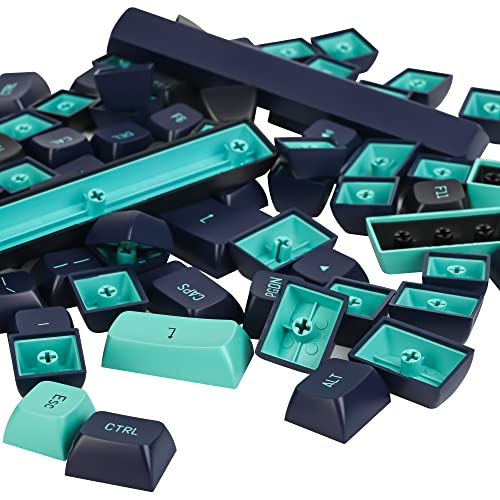 Image of Guffercty kred 160 Keys CSA Keycap PBT Double-Shot Ball Shape Custom Keycaps Set with 6.25u /7u Spacebar for ANSI & ISO Layout Cherry MX Gateron Kailh Switches(Shark-CSA)