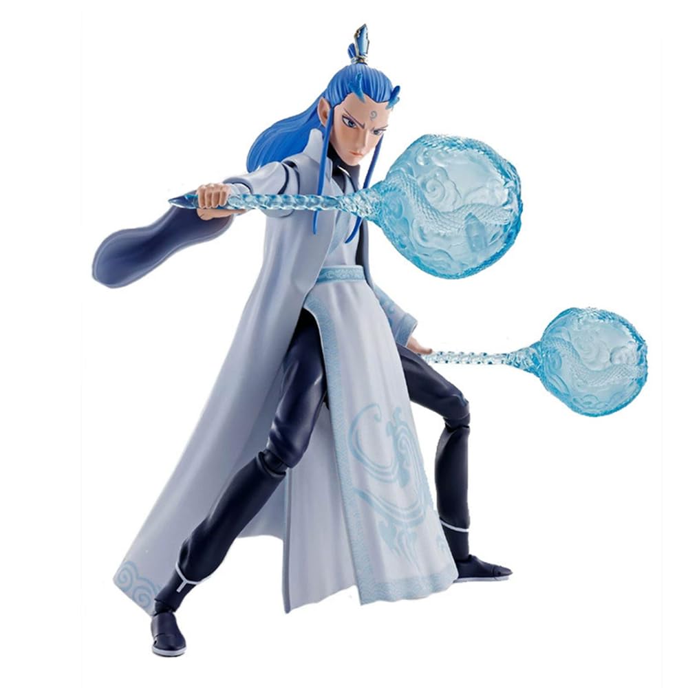 Figurines, Nezha Movable Figure Model, Including Doll Equipment, with Base