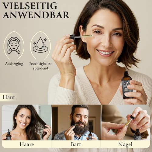 Arganöl Bio Kaltgepresst I Für Haare, Gesicht, Körper, Haut I Arganöl baby I 100% rein und nachhaltig I Natürlich für Kosmetik I Hautpflege I Vegan und Tierversuchsfrei I 50 ml
