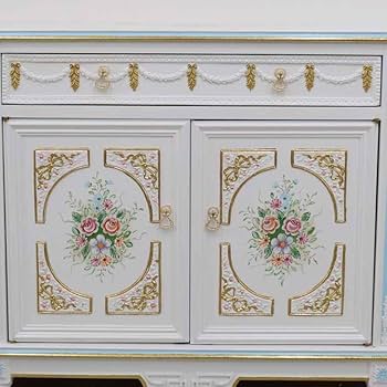 ロココ調　キャビネット Amazon.co.jp: ロココ調 4ドアサイドボード 半円タイプ