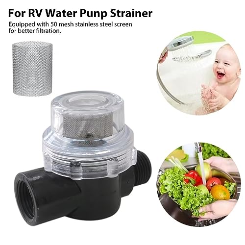 Image of BLUE ELF 1 /2 inch RV Water Pump Strainer Camper (Marine) Freshwater Strainer Replace for Model 15-085-00
