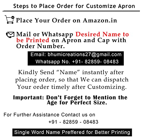 Image of Baby's Polycotton Customizable Name for Photo Shoots, Fun, Activity Etc. Chef Apron and Chef Cap Set (White, 3-24 Months)