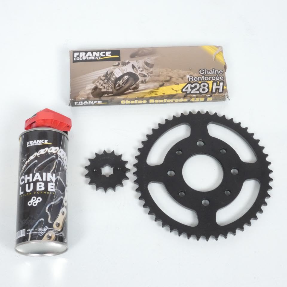 Kit chaîne FE 15x48 pas 428 compatible avec moto BRIXTON 125 Cromwell 2020 à 2022
