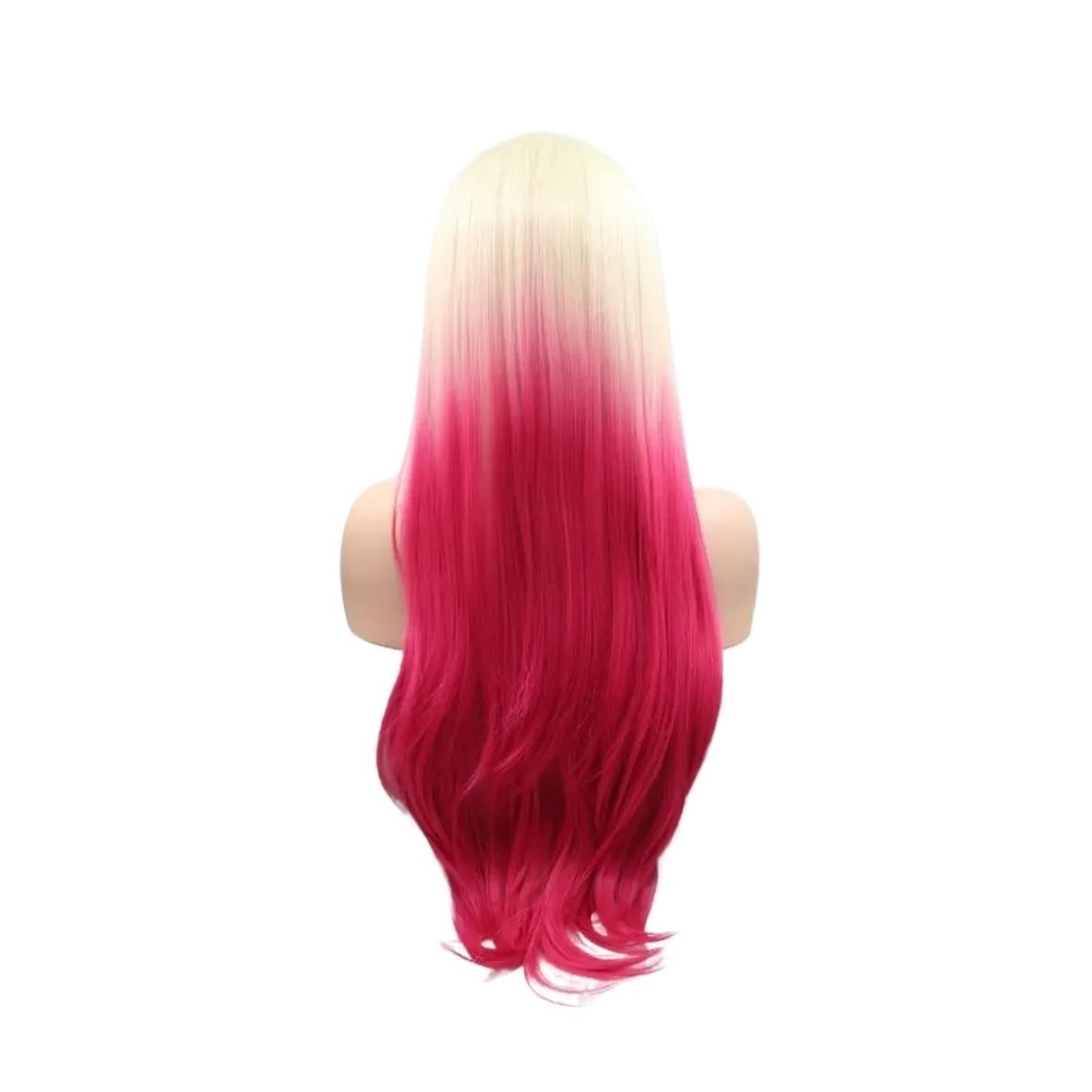 ZTHYSHOZ Women's Wig Synthetic Blonde Ombre Pink Lace Front Wigs for Women Long Straight Heat Resistant Fiber(18inches)