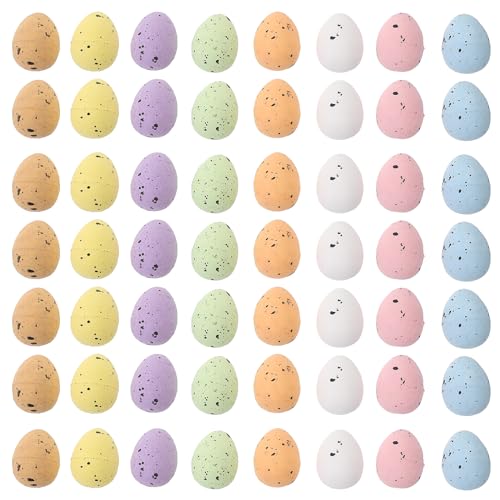 Mini œufs de Pâques mouchetés en mousse artificielle incassable et légère