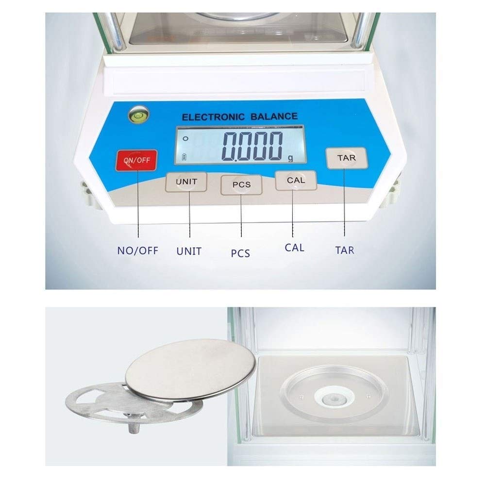 0.001g laboratoryjna waga elektroniczna waga jubilerska precyzyjna waga elektroniczna ze szklaną przednią szybą Push-Pull