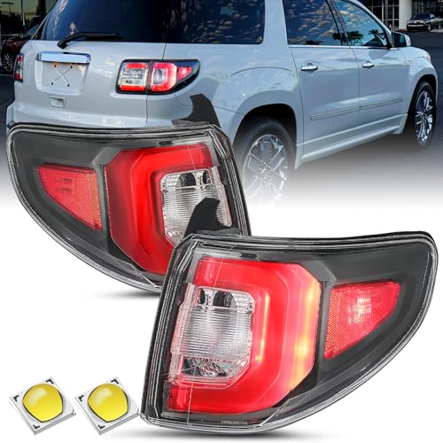 SOCKIR Fit for 2013 2014 2015 2016 GMC ACADIA LED Tail Light Assembly Replacement Outer Rear Taillight OE Direct Brake Tail Lamp Pair Set LH+RH