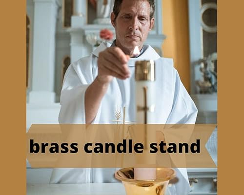 Miniatura 3 de Juego de 2 portavelas de latón de metal, forma tradicional, se adapta a diámetros de candelabros estándar, decoración del hogar y oficina, artículo