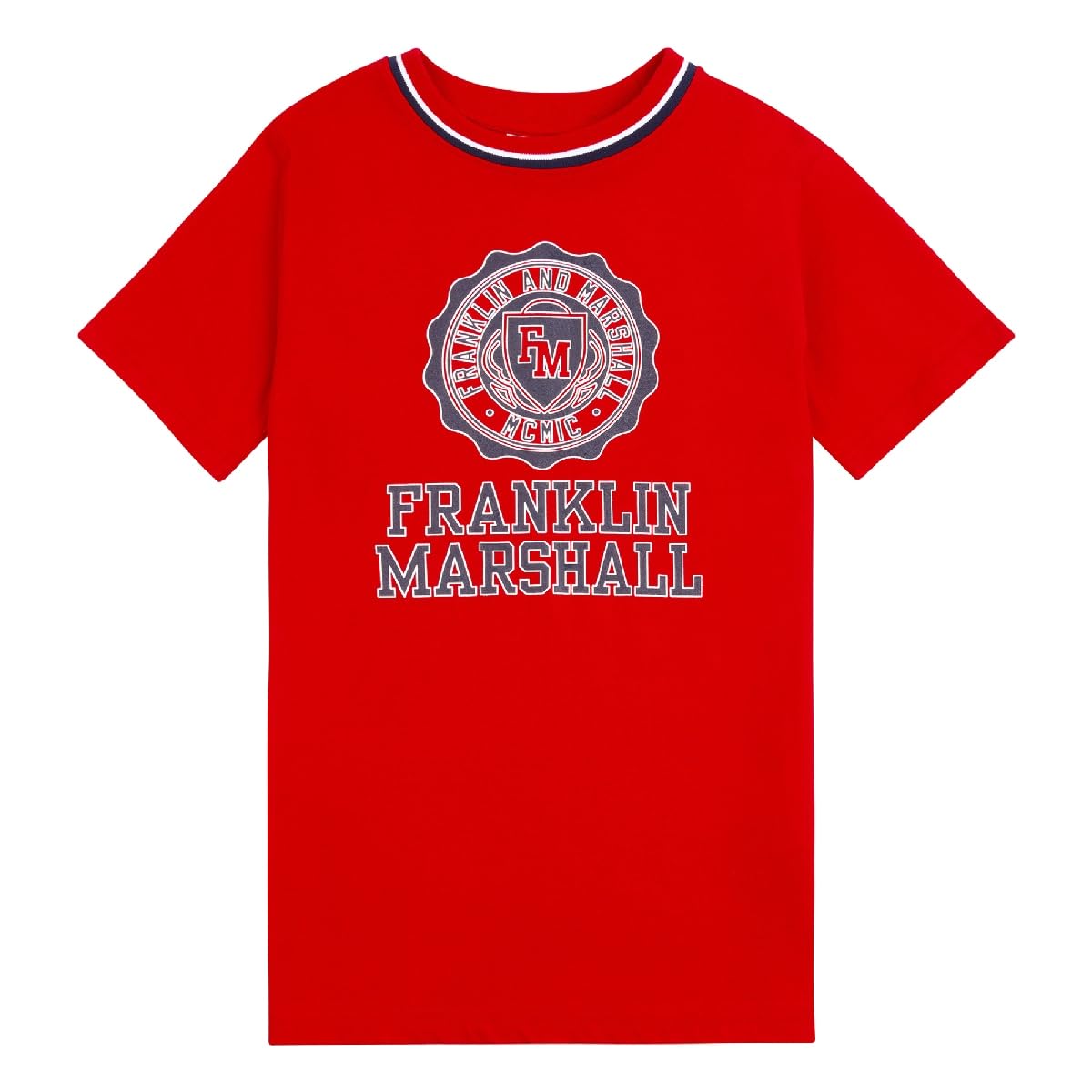 Franklin & MarshallFRANKLIN MARSHALL Boys FMS0557668 Franklin & Marshall Tipped Crest T-Shirt