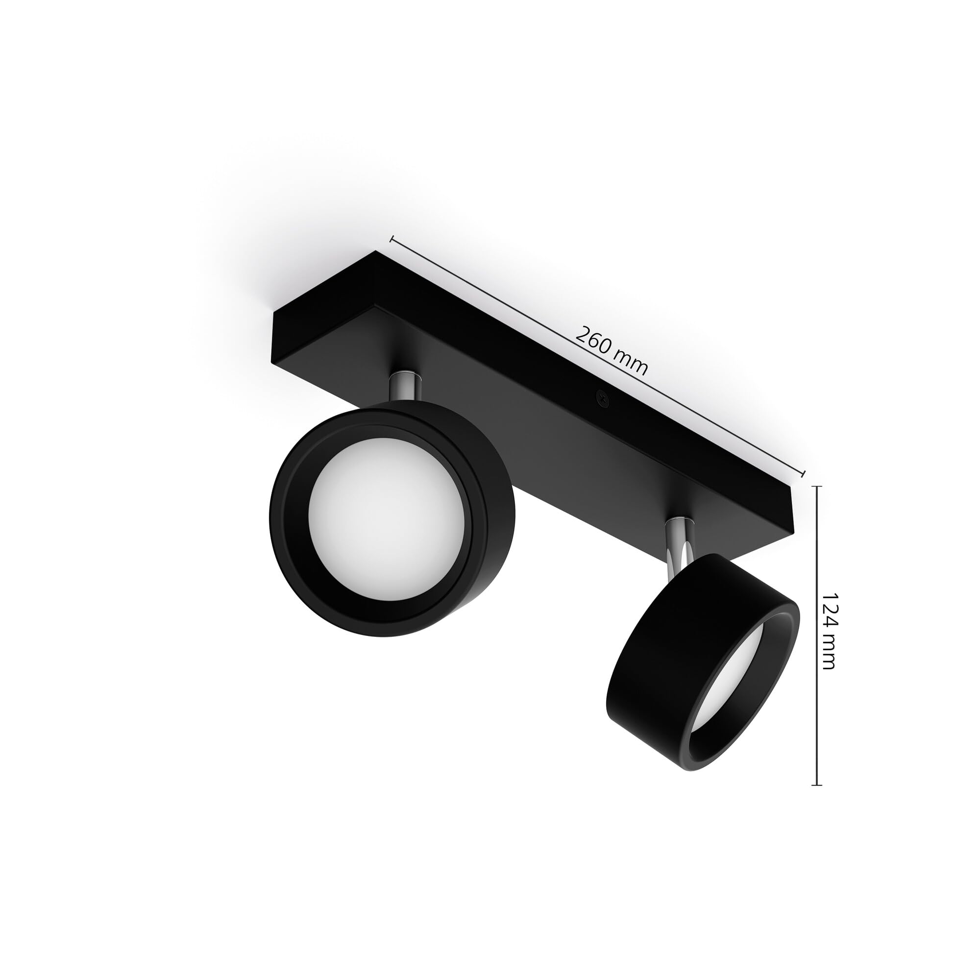 Philips Oprawa Punktowa Bracia Spot 2 x 5.5 W 2700K, Czarny