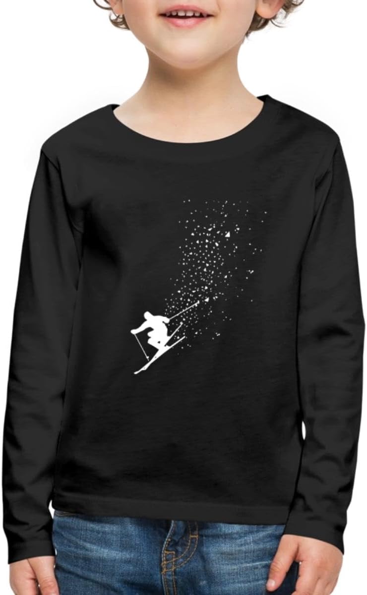 Spreadshirt Ski Freestyle Skiing Kids' Premium Long Sleeve T-Shirt
