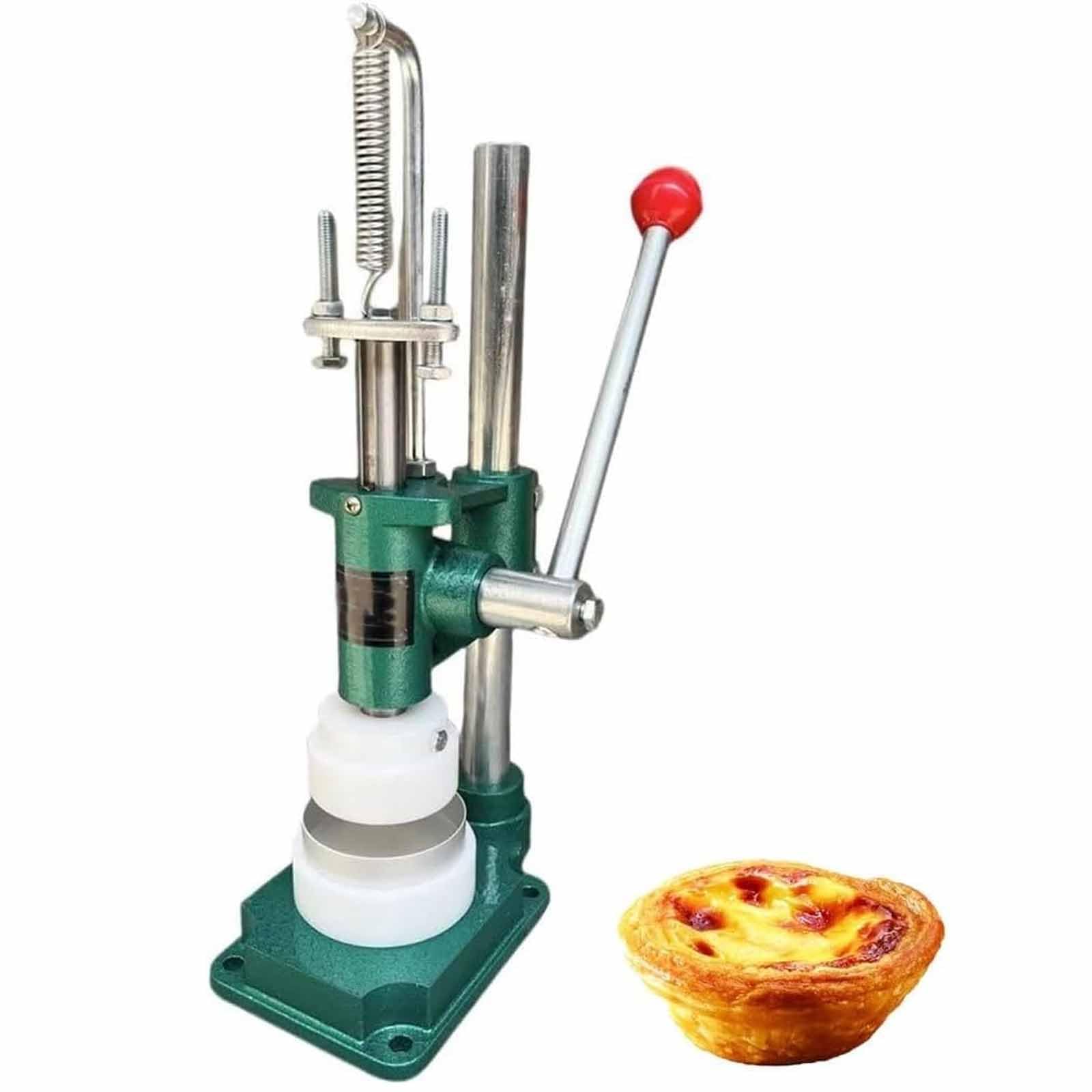 MObyat Macchina Manuale per Crostatine Alluovo, Macchina per Gusci di Pasta Frolla per Crostatine Francesi con Stampi, Base in Ferro, Design Compatto E Facile da Pulire, Macchina per La Preparazione
