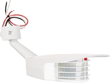 RAB Lighting STL200W Stealth Motion Sensor, 200 Degree Outdoor Motion Detector for Flood Lights White