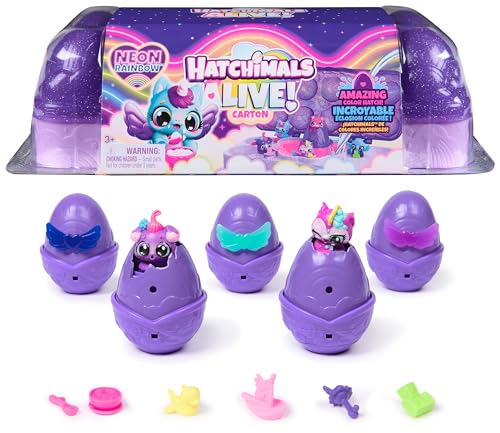 Hatchimals Alive Neon Rainbow Eierkarton Spielset - mit 5...