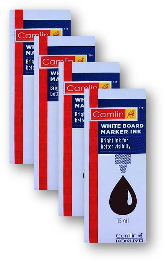 Camlin White Board Marker Ink Black 15ml (Pack of 4) Unique Amazon.in Office Products