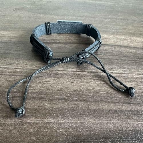 Punk Rock Razor Blade Bracelet Braided Wax Rope Pu Leather Arm Cuff Bracelet3