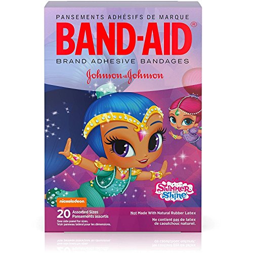 Band-Aid Brand Nickelodeon Shimmer and Shine Bandages, 20 Assorted Sizes Per Box