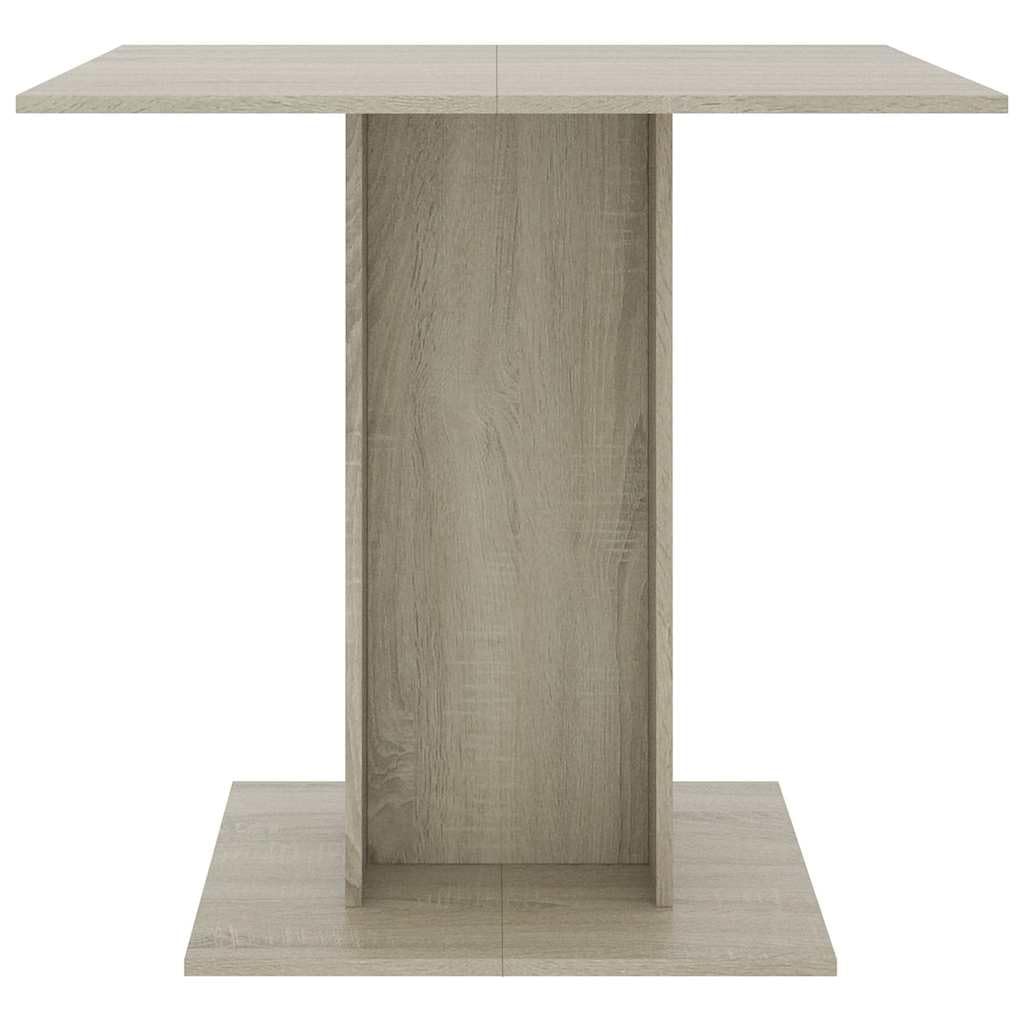 Mesa de comedor de roble Sonoma, 80 x 80 x 75 cm, material de madera, cuadrada, estable, duradera, pequeña mesa de cocina, mesa de comedor para comedor, estilo industrial con fácil limpieza