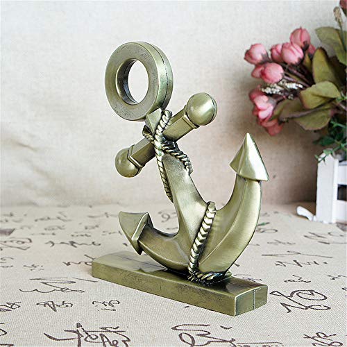 Prow® Bronze Alloy Iron Boat Anchor Ornaments Navy Anchor Creative Mediterranean Style Home Office Desktop Decorations Metal Figurine Statues Sculptures #TOP4