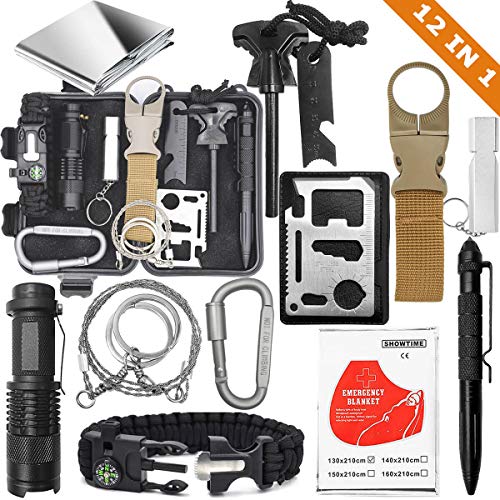 Emergency Survival Gear Kit - Gifts For Christmas Birthday Fathers Day Graduation, Edc