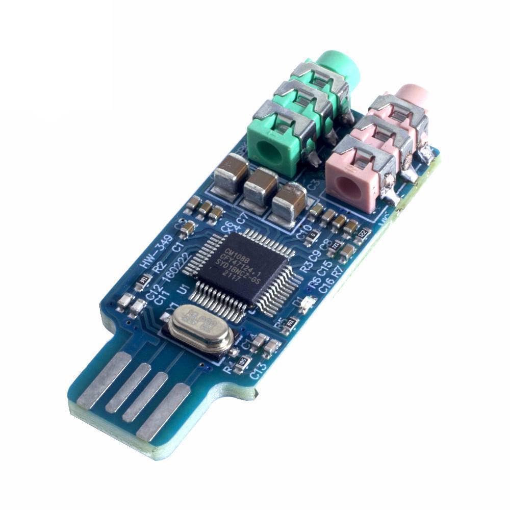 CM108 USB Drive Free Sound Card Laptop Computer External Sound Card Module - L059 hot