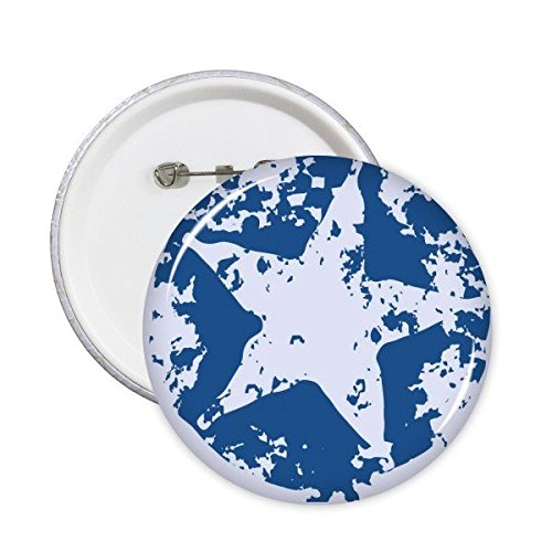 Broches rondes paix étoile bleu pour masquer les imperfections de vos vêtements