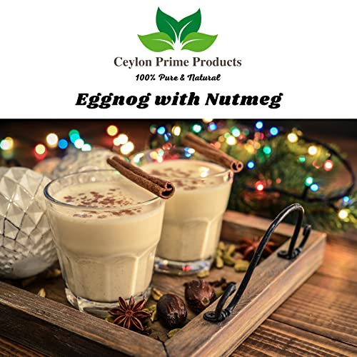 Ceylon Cinnamon Sticks | Nutmeg Whole | 2 Pack Bundle |100% Pure & Natural Premium Nutmeg & Ceylon Cinnamon From Sri Lanka | 4 Oz Each (Total Of 8 Oz.) #TOP5