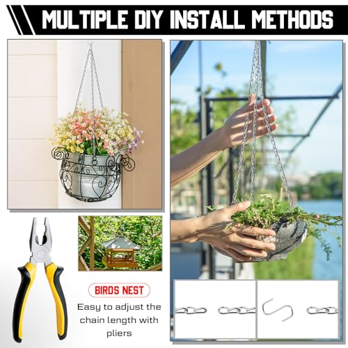Yaocom 150ft Silver Hanging Jack Chain with 10 Pcs S Hooks, 2.4mm by Yaocom - Used condition - Image 6