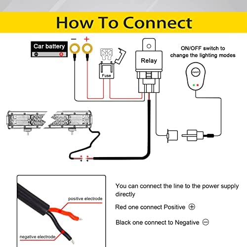 PICAA 23 inch 324W Car Led Light Bar with 12V Wiring Harness Cable Kit, Tri Row Flood Spot Combo 6000K White Offroad Light Bar Driving Fog Lamp Work Lights for 4x4 Truck SUV ATV