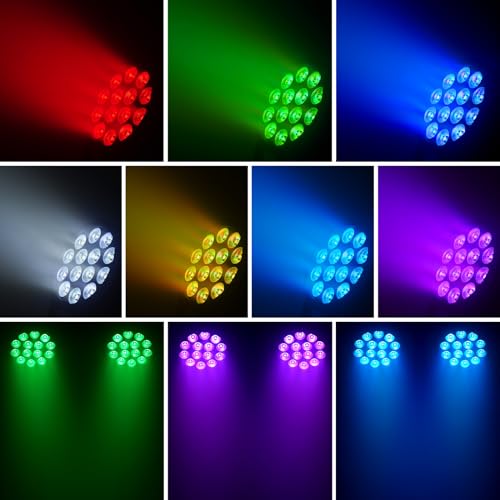 4PCS RGBW LED Par Licht, HOLDLAMP 84W Par Scheinwerfer mit Sound Aktivierung, DMX 4/8CH Bühnenlicht Strahler für Bar DJ Disco Geburtstag Party