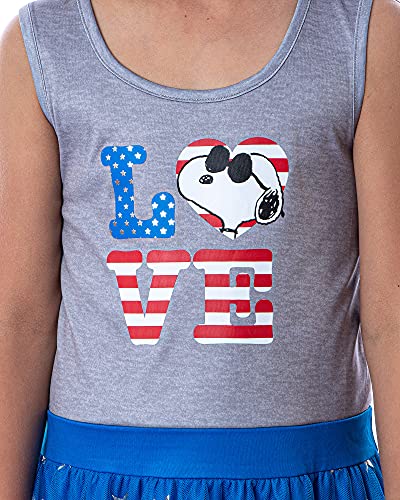 Peanuts Girl's Snoopy Joe Cool USA Love Tank Nightgown Dress Pajama4