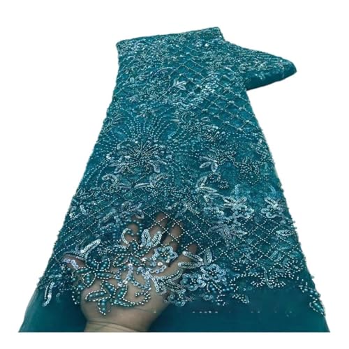 Tissu en tube de perles 3D broderie fleurs haute couture Color10