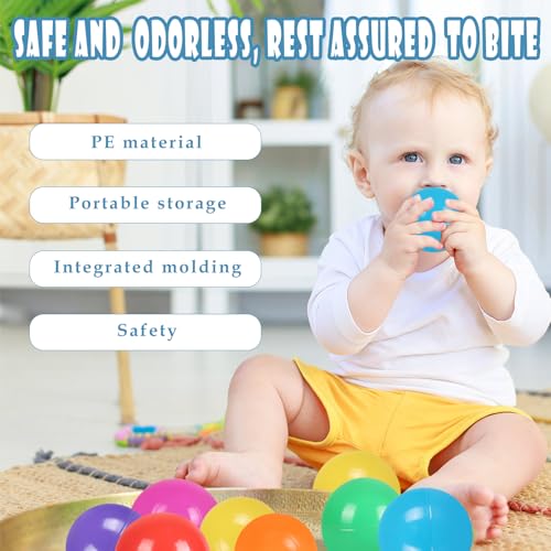 Modereve MDE-0001 100 Pack Balls For Ball Tent, Bpa Free Colorful Plastic Balls Baby Play Balls For Ball Pit thumb #3