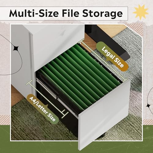 Image of DEVAISE 3 Drawer Slim File Cabinet with Lock, Fully Assembled